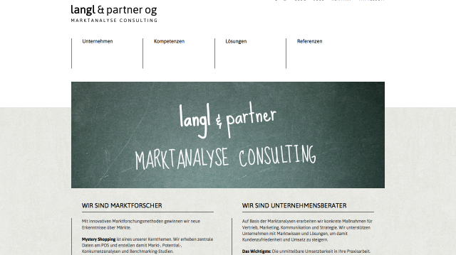 Langl & Partner Website Screen 1